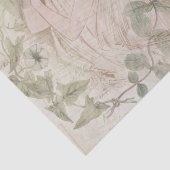 Elegant Lady Rozen Script Kaart Decoupage Tissuepapier (Detail)