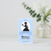 Elegant Lady Silhouette Cupcake Visitekaartje (Staand voorkant)