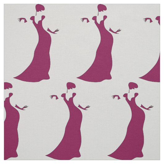 Elegant lady sillouette stof (Swatch)
