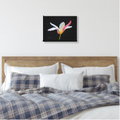 Elegant Lady Tulip White Pink Flowers Canvas Afdruk (Insitu (Slaapkamer))