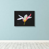 Elegant Lady Tulip White Pink Flowers Canvas Afdruk (Insitu (Houten vloer))