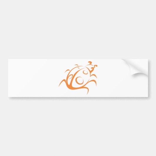 Elegant Ladybug Tattoo Style Bumpersticker (Voorkant)