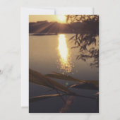 Elegant Lake Sunset Bridal Shower Invitations Kaart (Achterkant)
