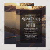 Elegant Lake Sunset Bridal Shower Invitations Kaart (Voorkant / Achterkant)