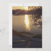 Elegant Lake Sunset Wedding Kaart (Achterkant)