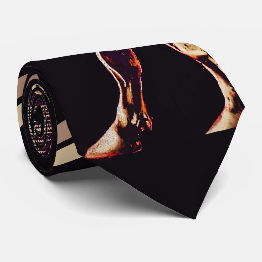 Elegant Lamassu Design Stropdas (Opgerold)