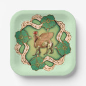 Elegant Lamassu Paper Plate Papieren Bordje (Voorkant)