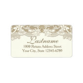 Elegant Land Bloemen en Burlap Etiket (Voorkant)