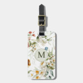 Elegant land bloemendubbel zijdig bagagelabel (Voorkant verticaal)