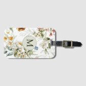 Elegant land bloemige enkelzijdige w / Kaart Slot Bagagelabel (Voorkant (horizontaal))