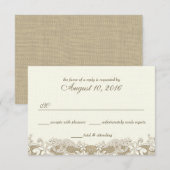 Elegant land bruiloft antwoord (Voorkant / Achterkant)