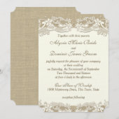 Elegant land bruiloft kaart (Voorkant / Achterkant)