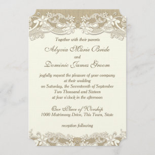 Elegant land bruiloft kaart