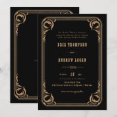 Elegant land bruiloft kaart (Voorkant / Achterkant)