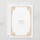 Elegant land bruiloft kaart (Achterkant)