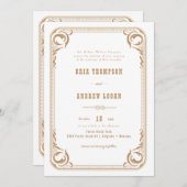 Elegant land bruiloft kaart (Voorkant / Achterkant)