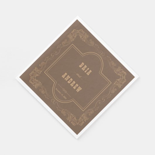 Elegant land bruiloft servet (Hoek)