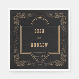 Elegant land bruiloft servet