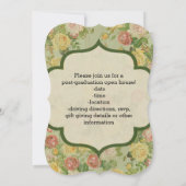 Elegant  Land Floral Afstuderen Pary Kaart (Achterkant)