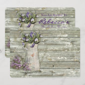 elegant land lavender florale verjaardag kaart (Voorkant / Achterkant)