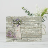 elegant land lavender florale verjaardag kaart (Staand voorkant)