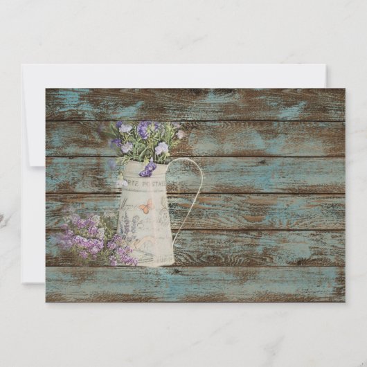 elegant land lavender  verjaardag kaart (Achterkant)