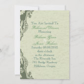 Elegant land pauw repetitie diner kaart (Achterkant)