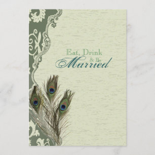 Elegant  land pauw repetitie diner kaart