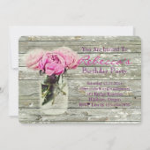 elegant land roos flora verjaardag kaart (Achterkant)