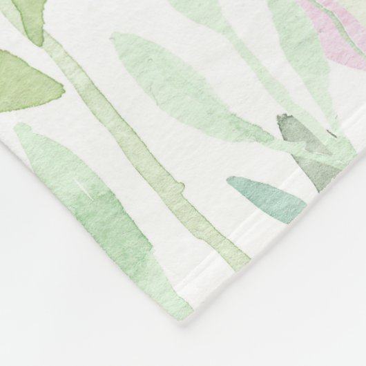 Elegant land roze Paarse blauwe Waterverf ventilat Fleece Deken (Hoek)