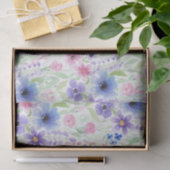 Elegant land roze Paarse blauwe Waterverf ventilat Tissuepapier (Geschenk)