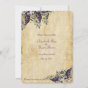 Elegant, Land Rustic, Vineyard Wedding Kaart