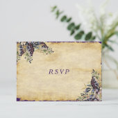 Elegant, Land Rustic, Vineyard Wedding RSVP Kaartje (Staand voorkant)