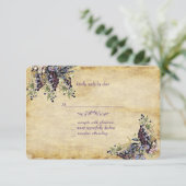 Elegant, Land Rustic, Vineyard Wedding RSVP Kaartje (Staand voorkant)