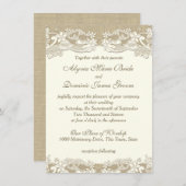 Elegant land vintage bruiloft kaart (Voorkant / Achterkant)