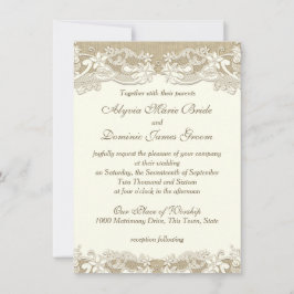 Elegant land vintage bruiloft kaart