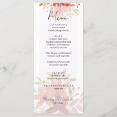 Elegant Land Waterverf Bloemen Terracotta Blush Menu (Voorkant)