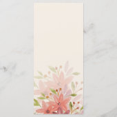 Elegant Land Waterverf Bloemen Terracotta Blush Menu (Achterkant)