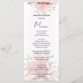Elegant Land Waterverf Bloemen Terracotta Blush Menu (Voorkant)