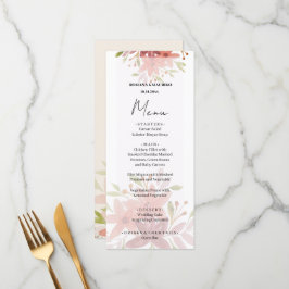 Elegant Land Waterverf Bloemen Terracotta Blush Menu