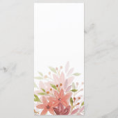 Elegant Land Waterverf Bloemen Terracotta Blush Menu (Achterkant)
