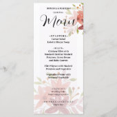 Elegant Land Waterverf Bloemen Terracotta Blush Menu (Voorkant)