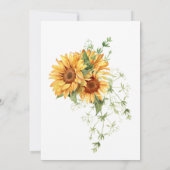 Elegant Land Zonnebloem Baby shower Kaart (Achterkant)