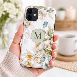 Elegant landelijk bloemendesign dubbelzijdig Case-Mate iPhone case