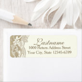 Elegant landelijk rustiek bloemontwerp etiket (Insitu)