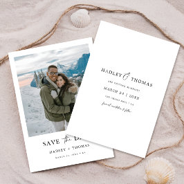 Elegant Landelijk Winter Foto Budget Bruiloft Save The Date