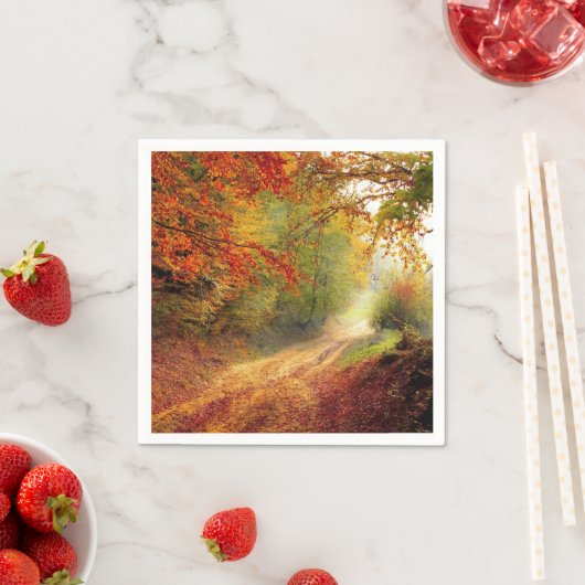 Elegant landelijke herfst thema papieren servet (Insitu)