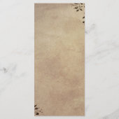 Elegant Landelijke Perkamentpapier Rol Ontwerp Menu (Achterkant)