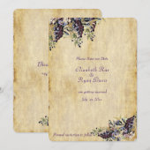 Elegant, Landelijke Rustieke, Wijngaard Huwelijk Kaart (Voorkant / Achterkant)