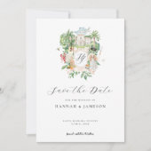 elegant landgoed | Custom Wedding Crest Save The Date (Voorkant)